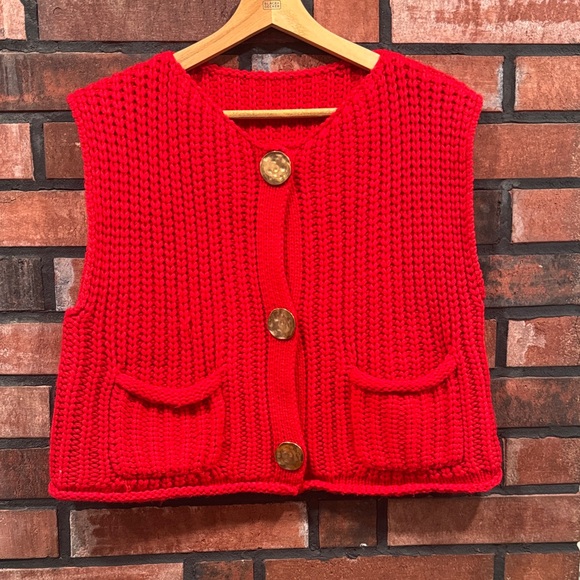 Commense Sweaters - commense Crochet Button-Front Sweater Vest